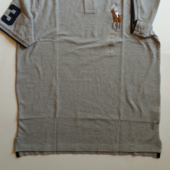 NEW Men Ralph Lauren Polo Shirt Heather Gray - Picture 5 of 5